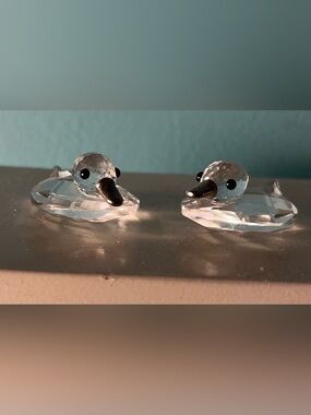 Swarovski Crystal Pair Miniature Ducks